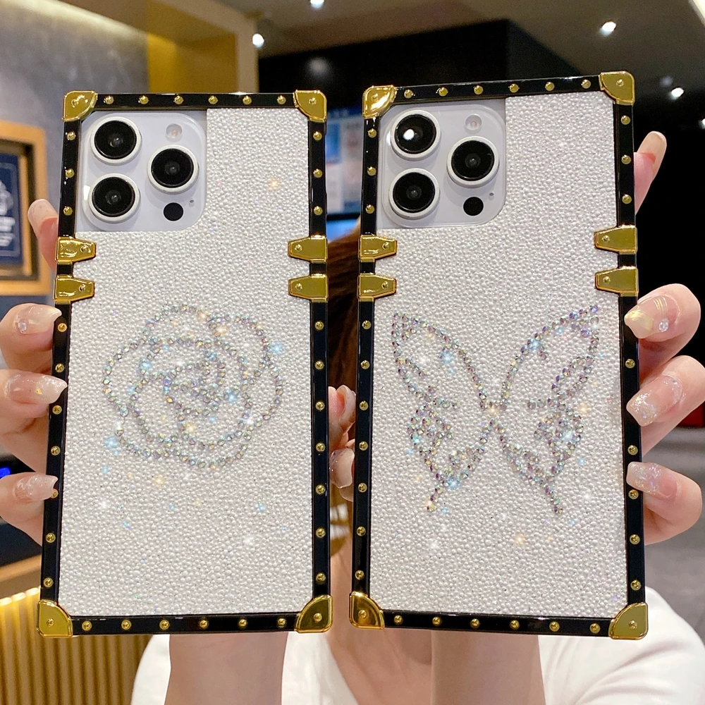 Luxury Glitter Retro Cover Rose Heart Bow Diamond Case for Xiaomi Redmi Note 14 PRO 14C Note 13 PRO 13C Note 12 12C 11 PRO 10 image 3