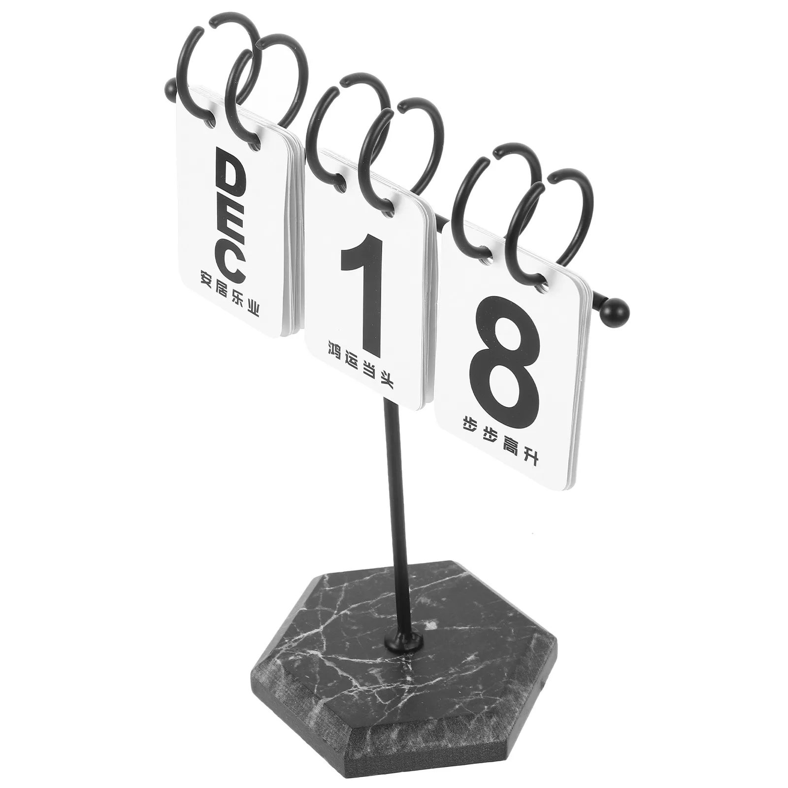 

Perpetual Flip Calendar for Desk Reusable Desk Calendar with Smooth Surface Fine Workmanship Simple Elegant Design Desktop
