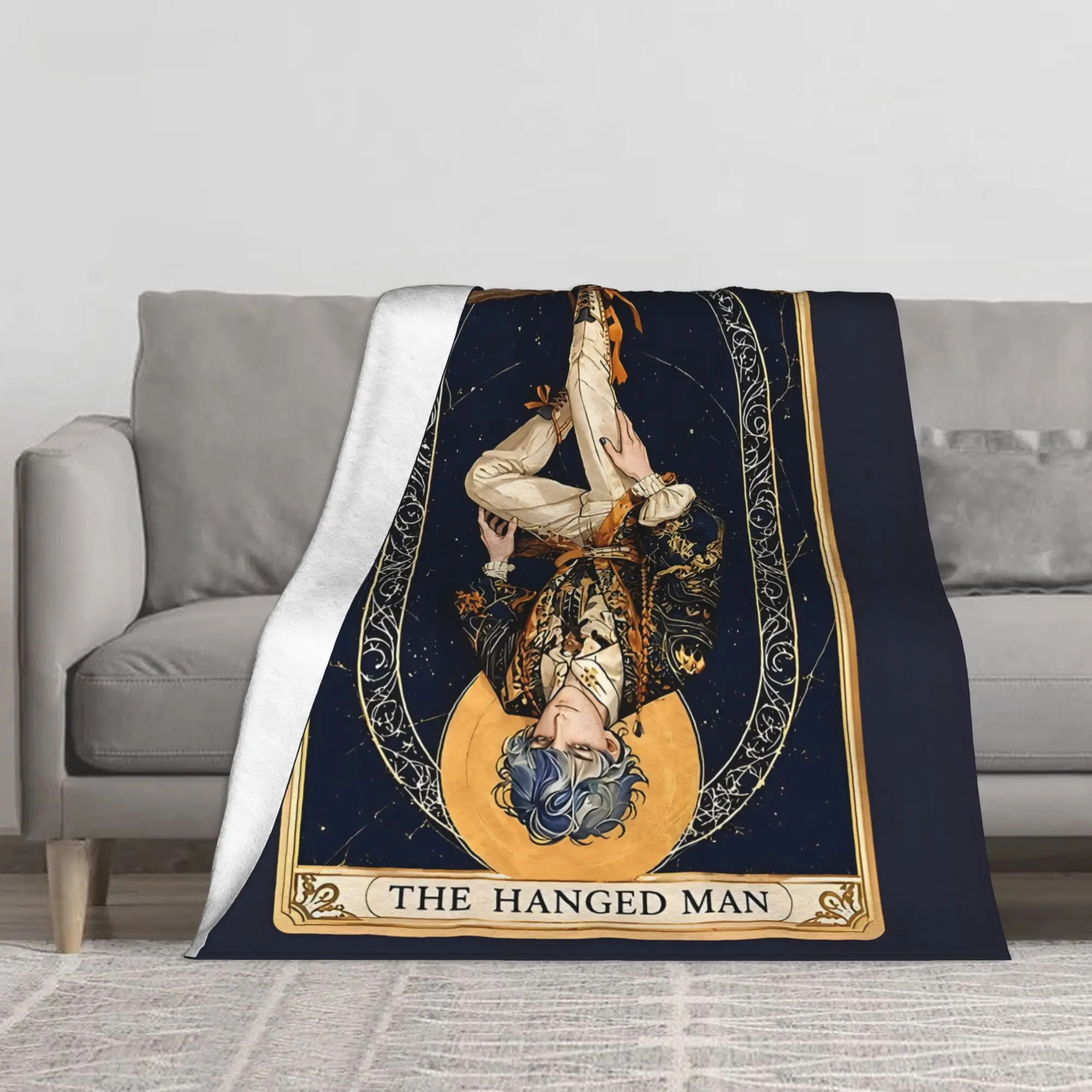 1PC The Hanged Man Tarot Card Blanket Throw Blanket Novelty Warm Blanket All Season Gift