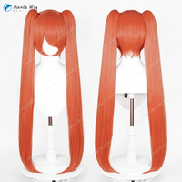 Anime Osana Najimi Cosplay Wig Orange 110cm Wigs Miku Cosplay Anime Wig Heat Resistant Synthetic Hair Halloween + Wig Cap