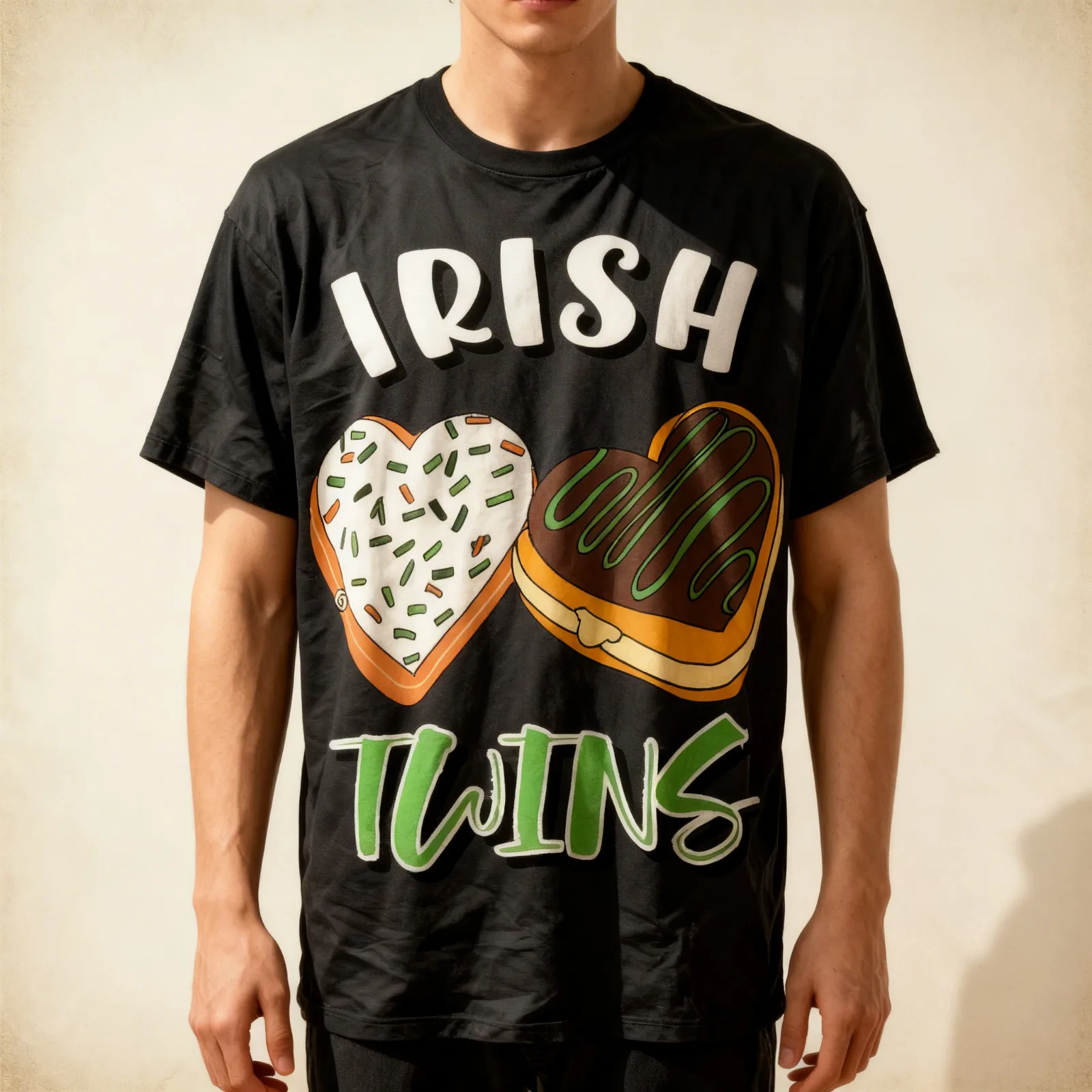 Irish Twins Funny Donut St. Patrick's Day Irish Ancestry T-Shirt