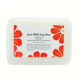 2lb Goat Milk Soap Base with Olive Oil, Coconut Oil and Jojoba Oil, Melt and Pour for DIY Soap Making, Unscented Moisturizing