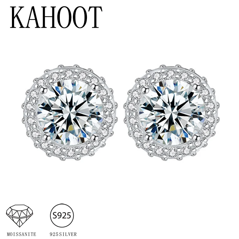 

925 sterling silver moissanite earrings for men and women, new style, fashionable and shiny, suitable for gifts and parties