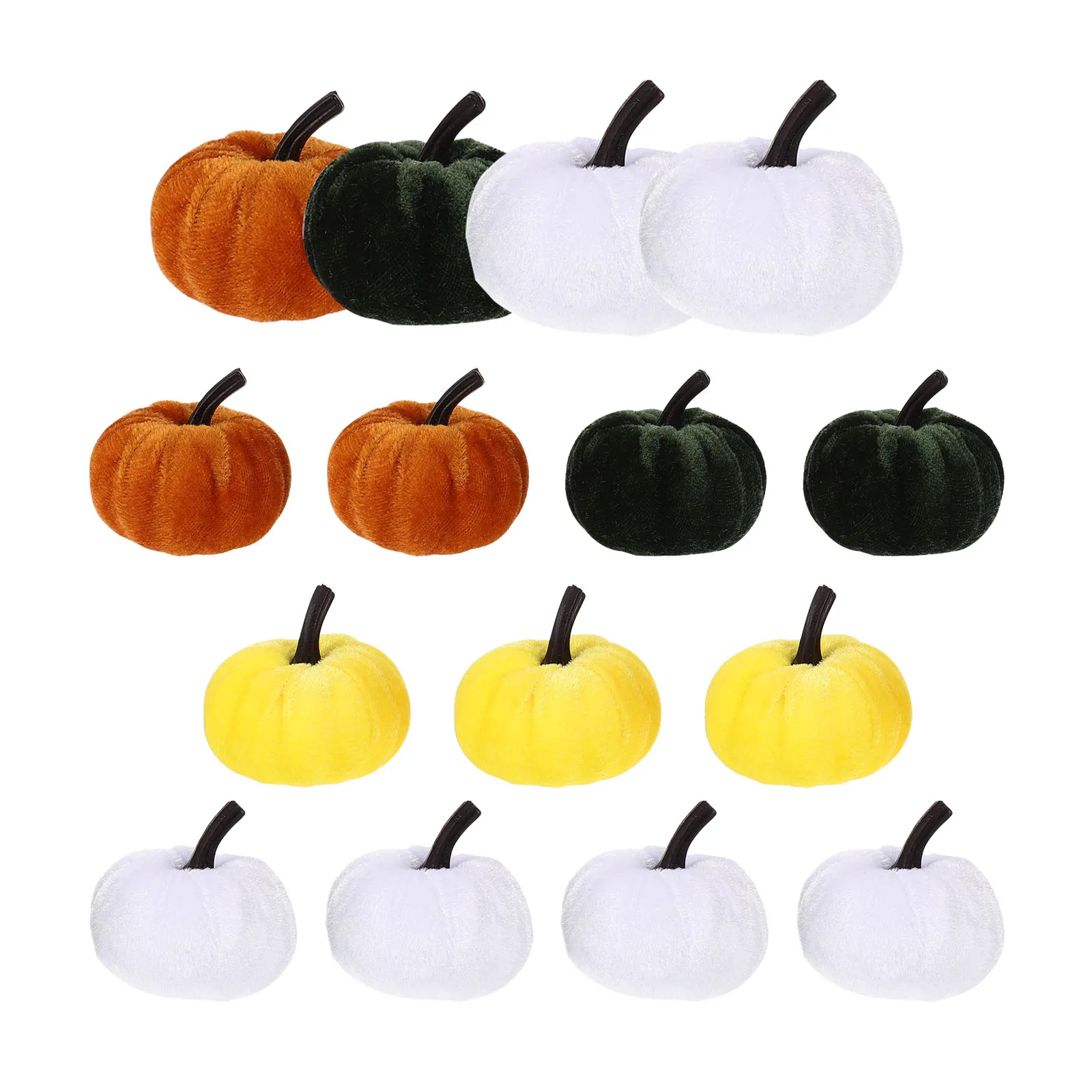 

15 Pcs Cloth Pumpkin Decoration Decorative Lifelike Scene Layout Lint Fake Artificial Ornament Party Fall Decorations Outdoor