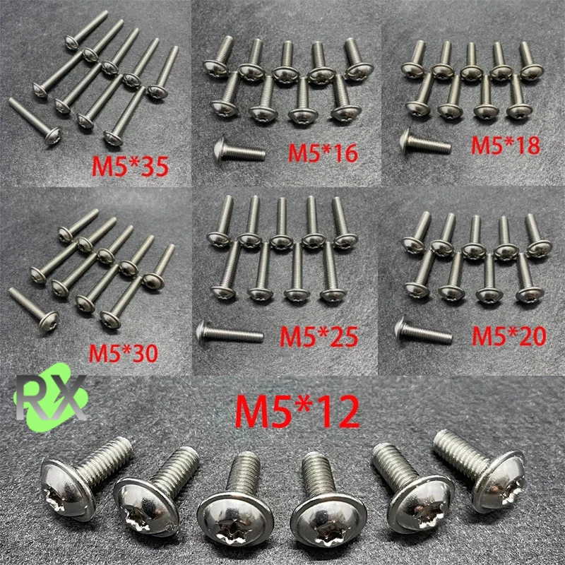 For BMW Motorcycle Shell Stainless Steel Screws F650GS Dakar G650GS R1150RT K1200S K1300S K1200GT K1300GT K1200R K1300R R1200GS