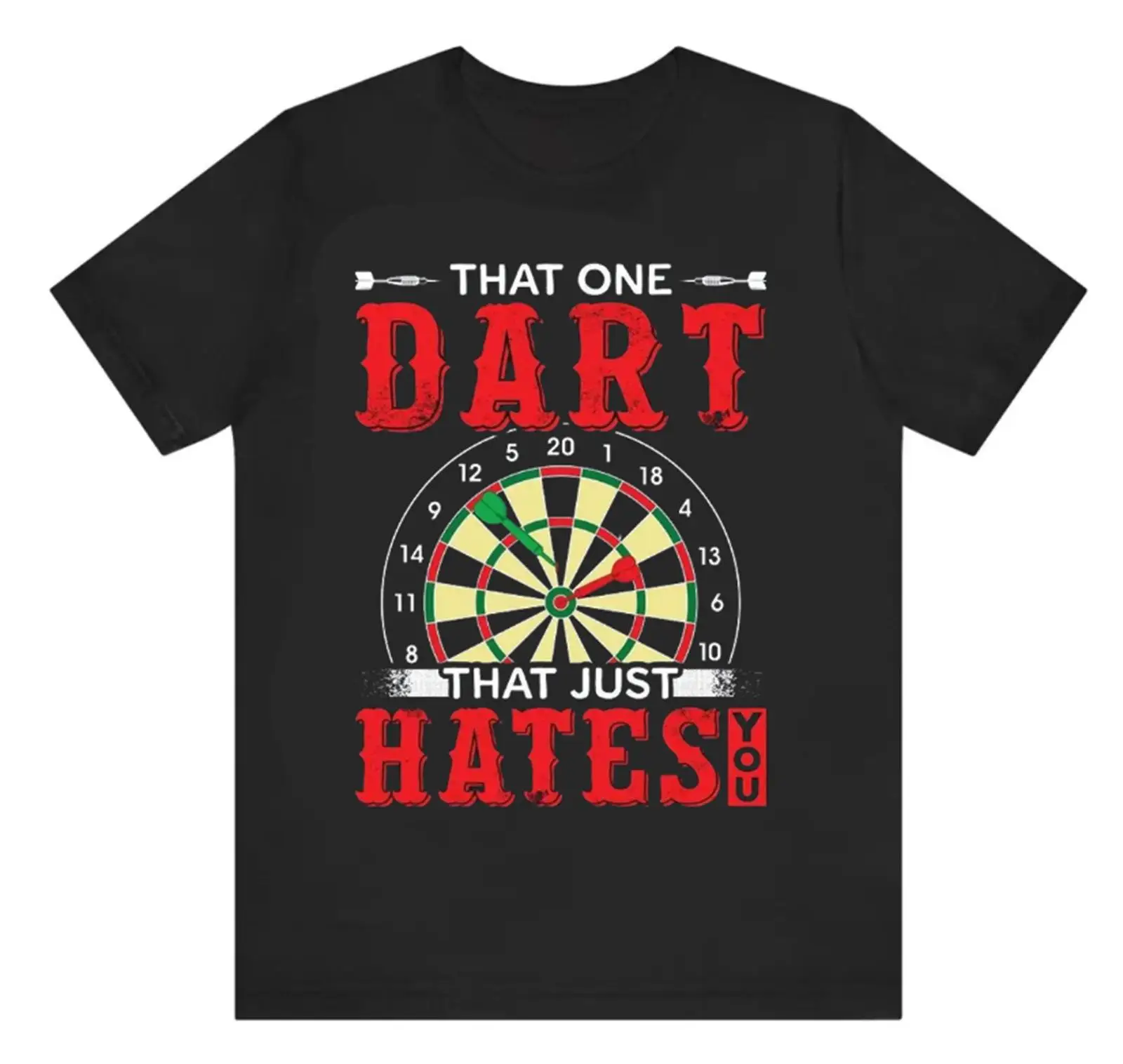 Funny Saying Dart Darts Gift Idea Dart- Player Graphic T-Shirt Short-sleeve Pure Cotton Tshirt Casual Daily & Weekend Wear