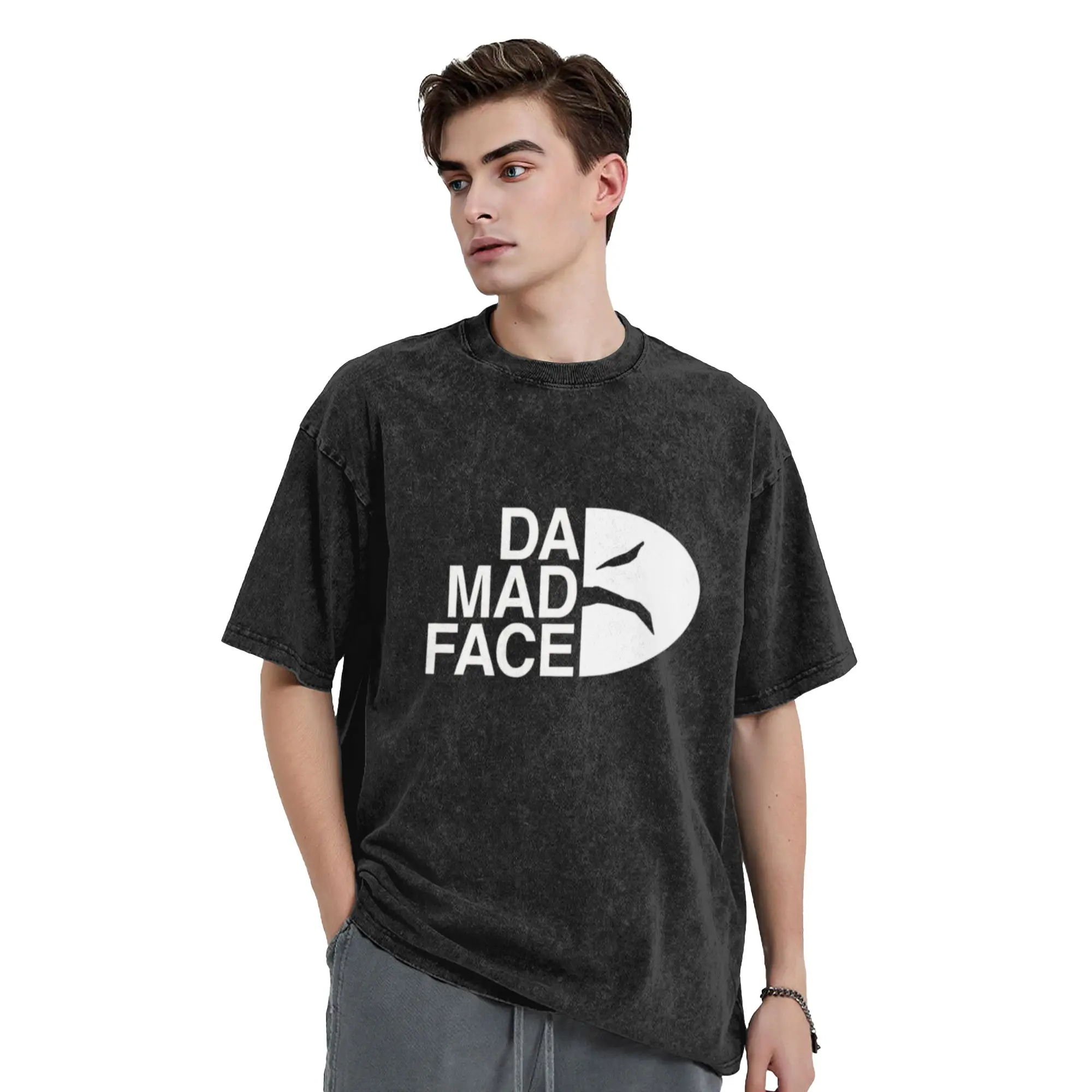 Mad Face Classic Stylish A T-Shirt Oversized Short Sleeve Men's Women's Cotton Tees Tops