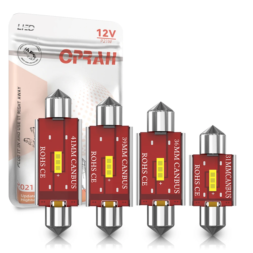 

Oprah 2 шт. CSP 1860 флуоресцентная лампа C5W C10W Festoon Автомобильная флуоресцентная лампа 31 мм 36 мм 39 мм 41 мм купольная лампа для салона багажника номерного знака DC 12 В
