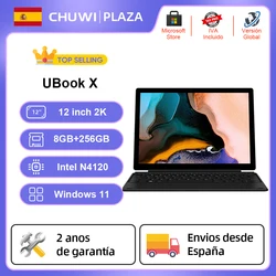 CHUWI Ubook X 2 EN 1 Tablette Windows 2K 12 Pouces Intel i5-10210Y 8 Go RAM 256 Go De Stockage 2.4G/5G WiFi Support Clavier Stylet