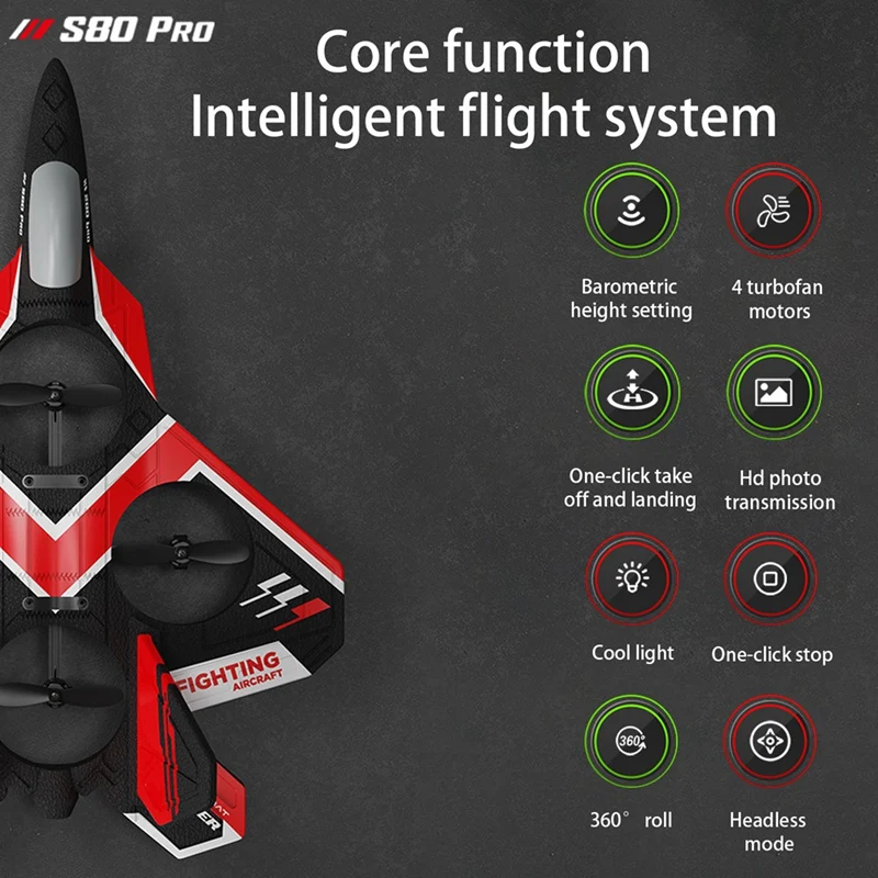 Remote Control Drone Upgrade Foam Fixed Wing Aircraft With Light Set Height Model Children's Toy Easy To Use