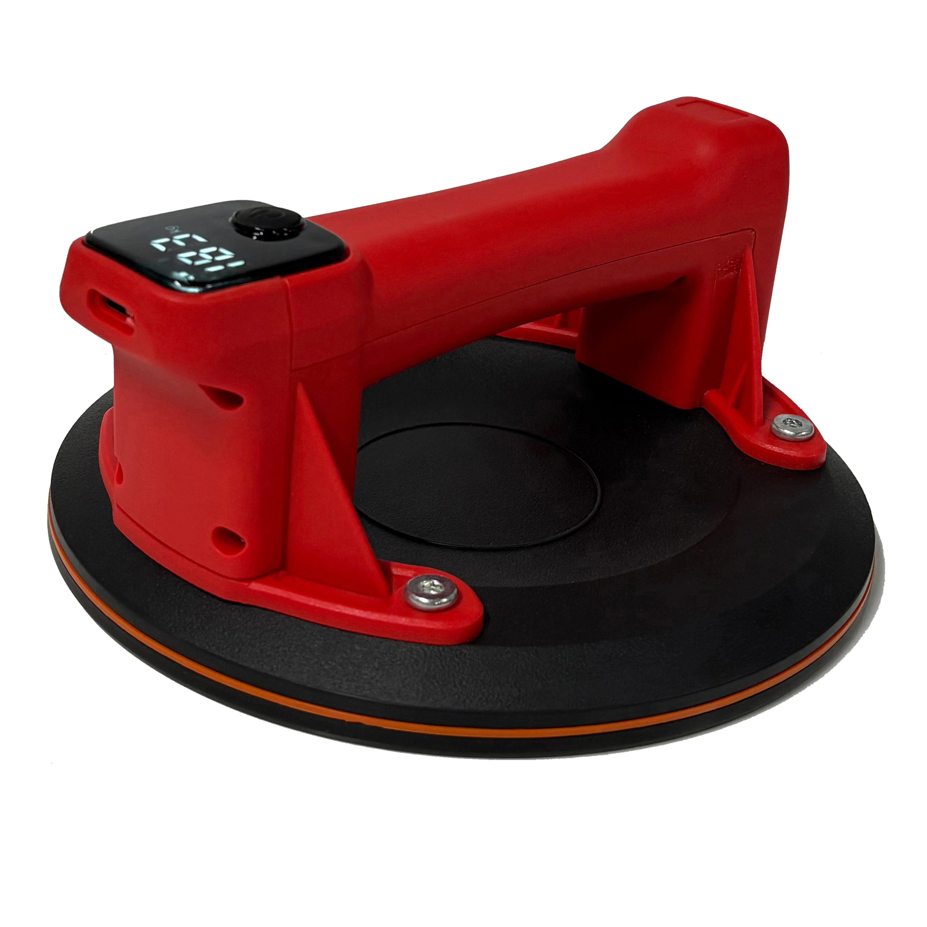 Grey VPE-200C Rechargeable Electric Suction Cup Lithium Battery Vacuum Pad for Tile Glass Granite-for Table Top & Manual Use