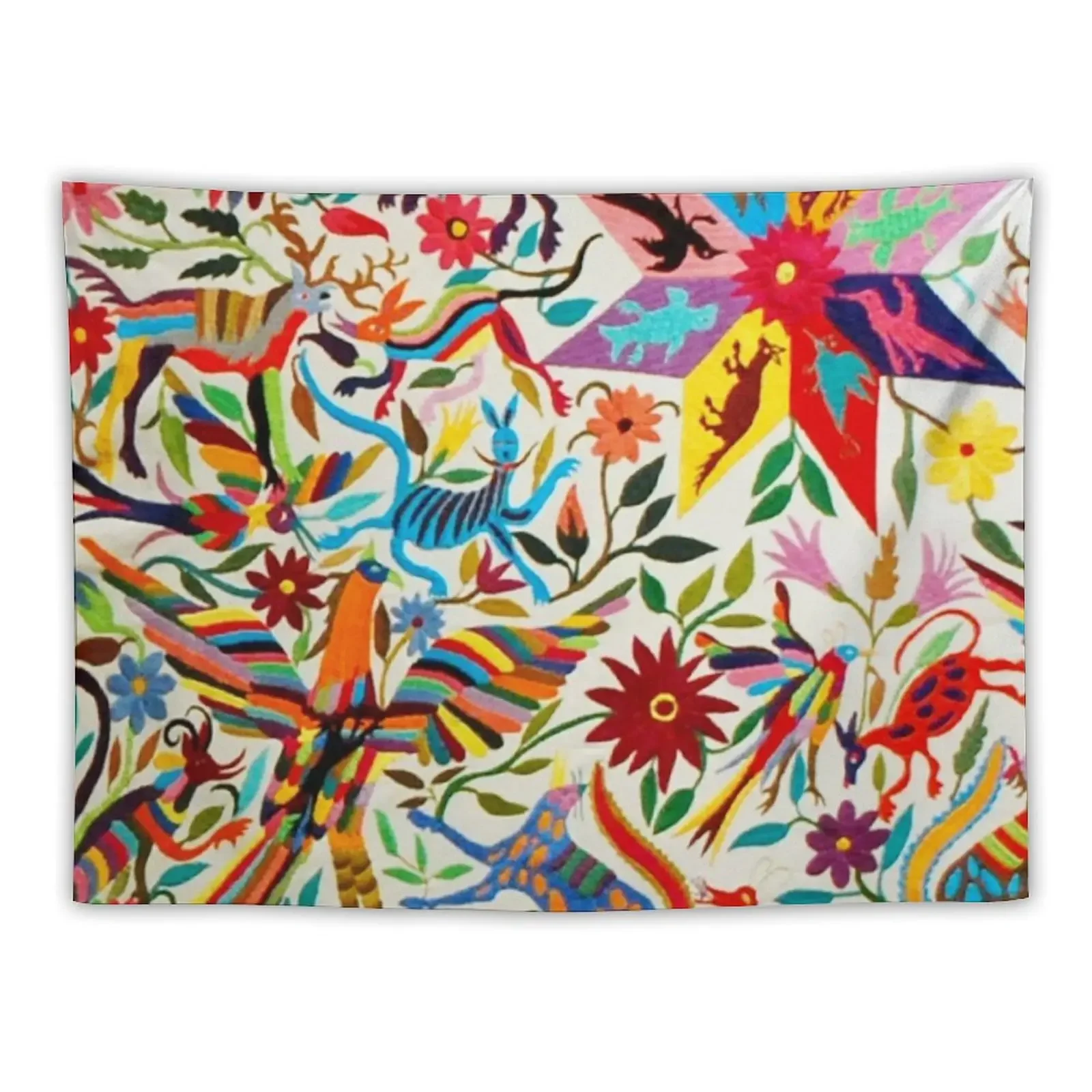 

Colorful fabrics digitally - Mexican Otomi Tapestry Room Decoration Accessories Bedroom Decorations Mushroom Tapestry