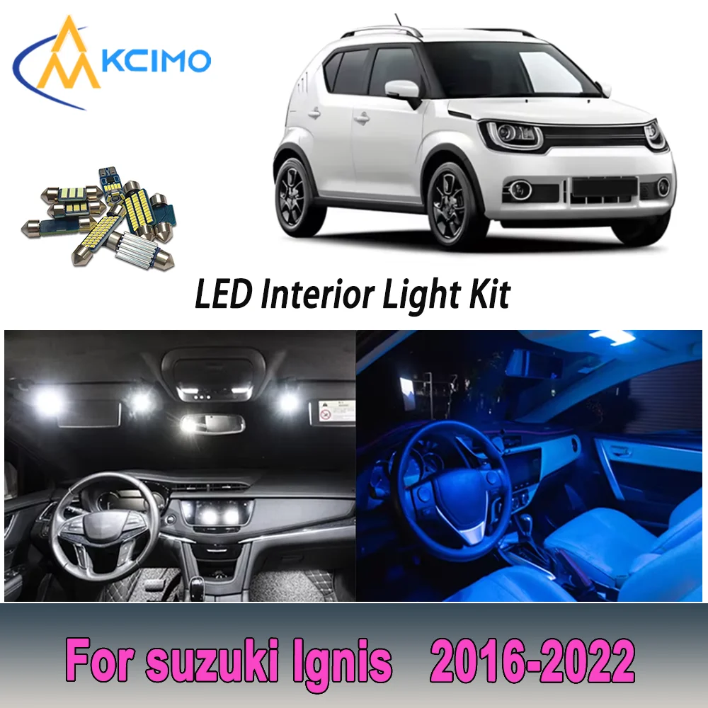 

KCIMO Light Bulb For suzuki Ignis (2016-2022) New Bright LED Interior Dome Map Trunk Light Kit Car Led Lamps Car LED Lights