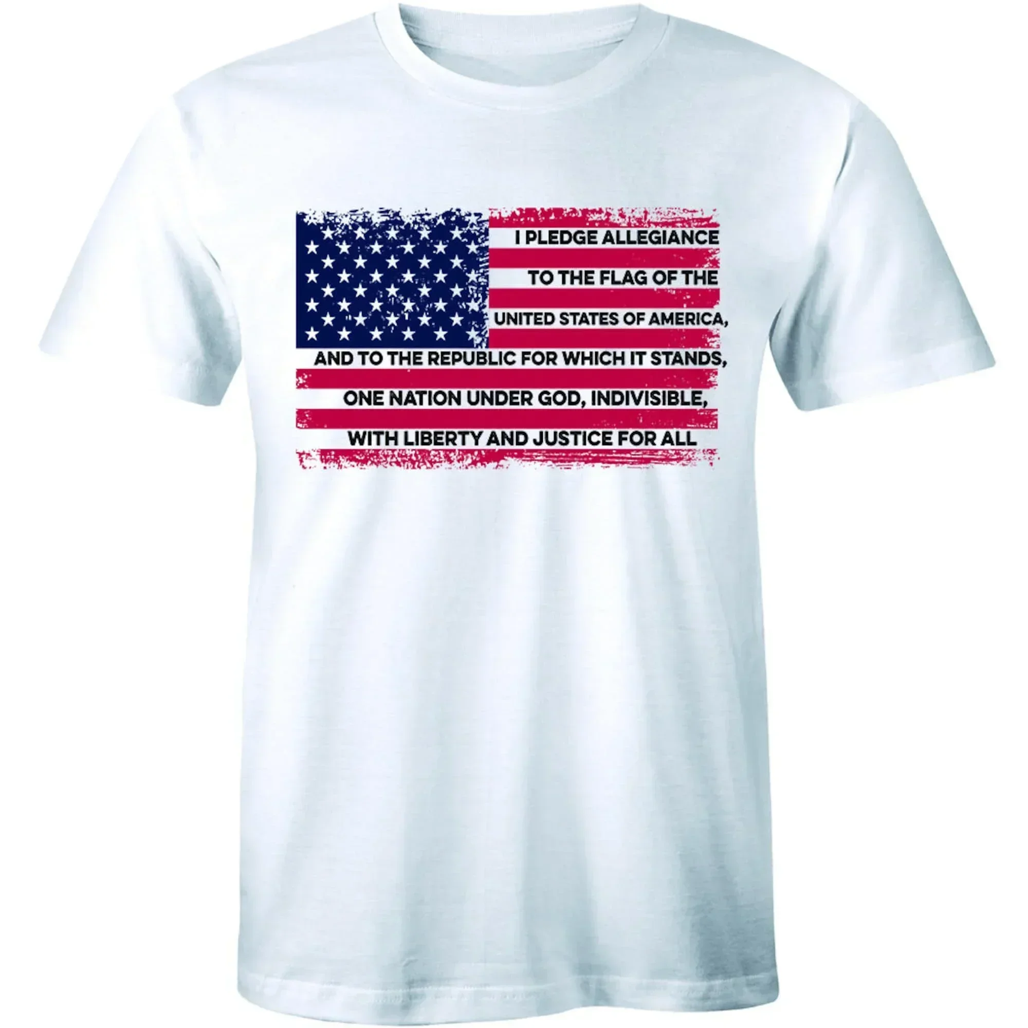 USA Flag Slogan - I Pledge Allegiance To The Flag Of The United State Men's Tee