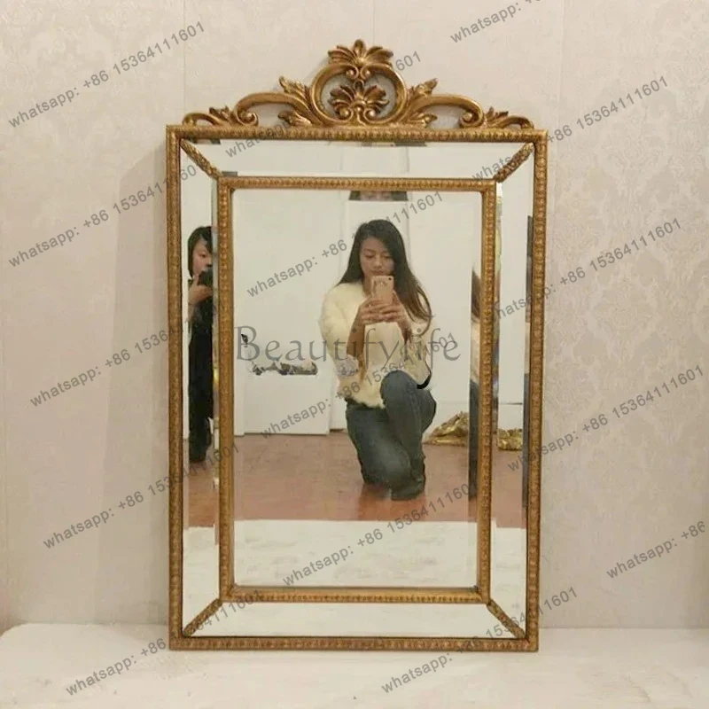 

FG26Art carved decorative mirror living room dining room wall mirror bathroom corridor, sofa background wall mirror