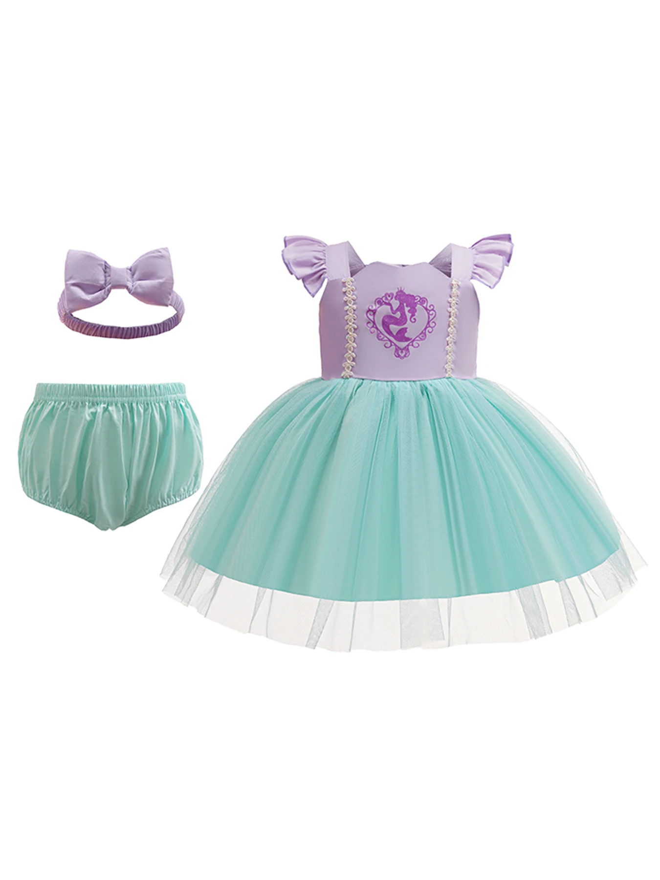 3 Piece/set  Baby Girl Cotton Clothing Set Soft Summer Princess Set Dress and Pants With Headband Newborn Stylish Wardrobe