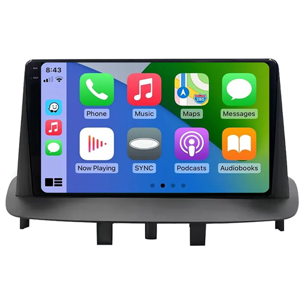 Android 15 Carplay Auto Car Radio Multimedia Player For Renault Megane 3 Fluence Samsung SM3 2008 - 2014 Stereo 2din Head Unit