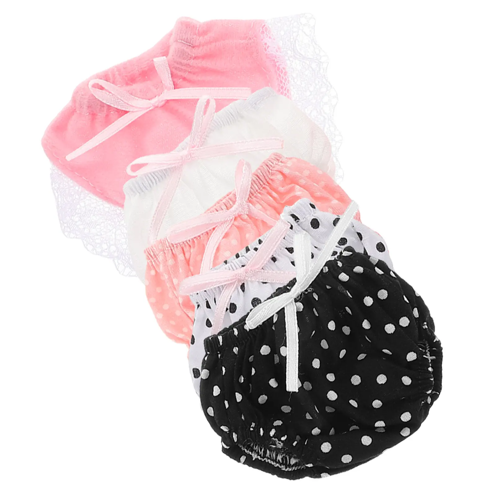 5Pcs Mini Underwear Polyester Baby Clothes Reusable Dollhouse Bathroom Accessories Pretend Play Toddler Accessories
