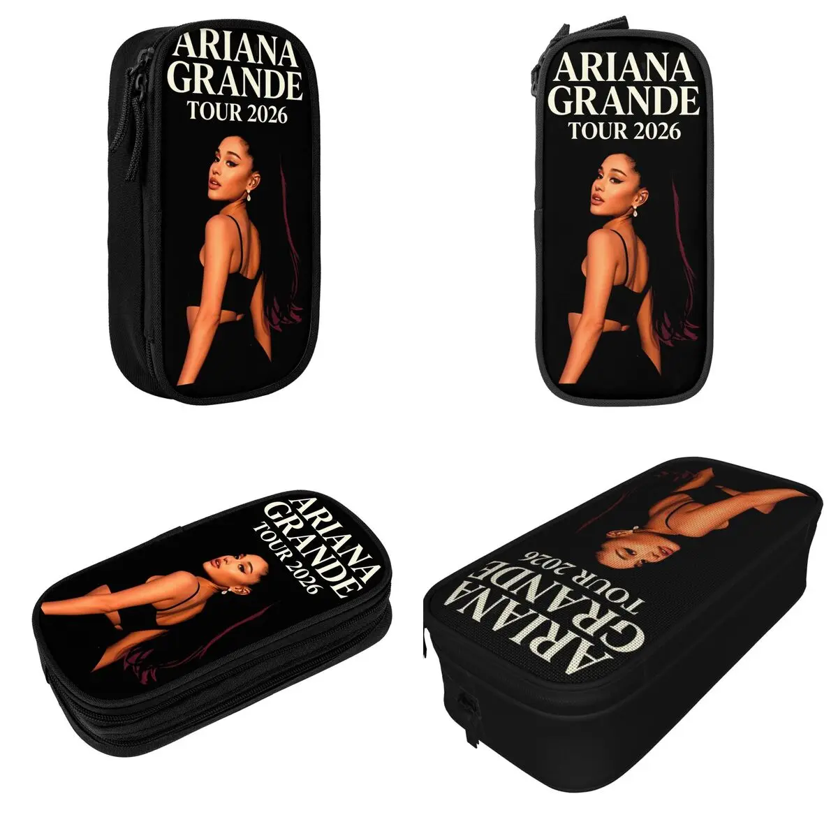 Large Pencil Pouch Arianas Grandes The Eternal Sunshine 2026 Merch Double Layer Pencil Bag Women Makeup Bag Perfect Gifts