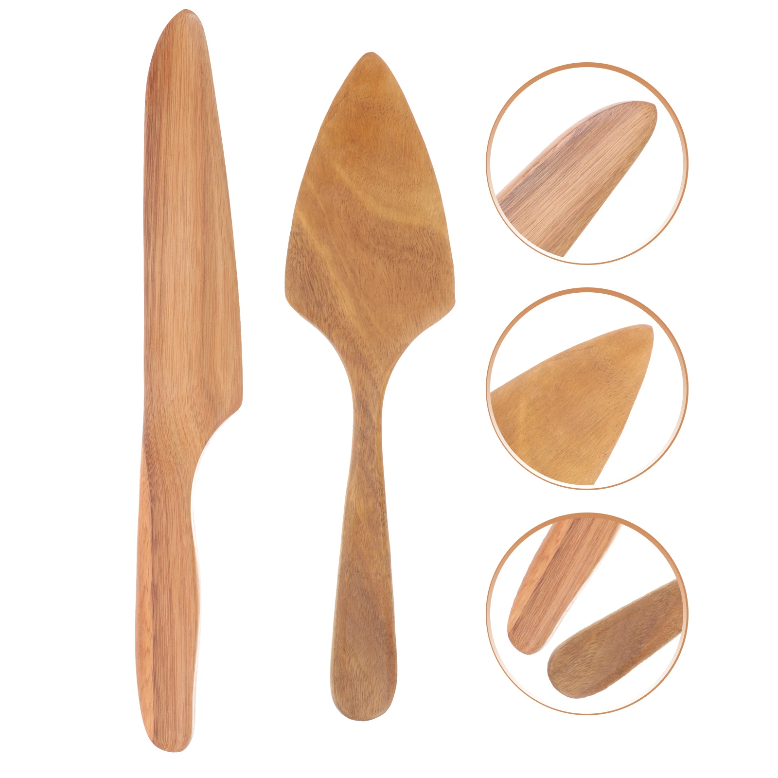 

1 Wooden Server Cheese Cutter Rust-Proof Cutting Tool Wedding Dessert Spatula Baking Tool Serving Set Wood Cake Spatula Cake