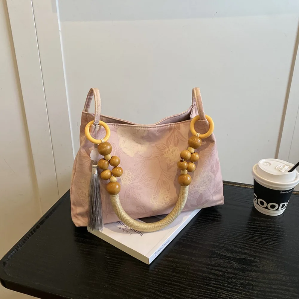 

Embroidered New Chinese Style Handbag Tassel Pendant Flower Hanfu Embroidery Handbag Crossbody Bag Armpit Bag