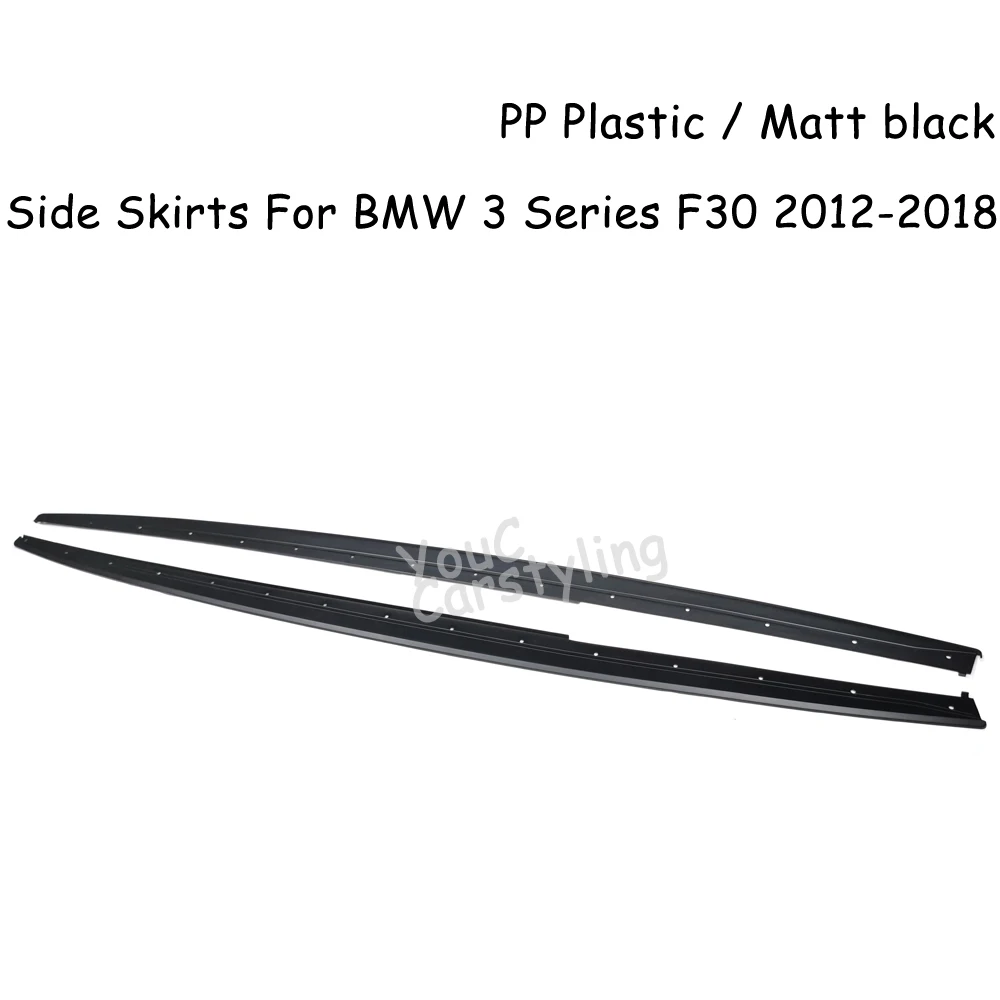 F30 Matt Black PP Plastic Side Skirt For BMW 3 Series F30 F31 M Sport 320i 328i 330i 335i 340i Side Bumper Extensions 2012-2018