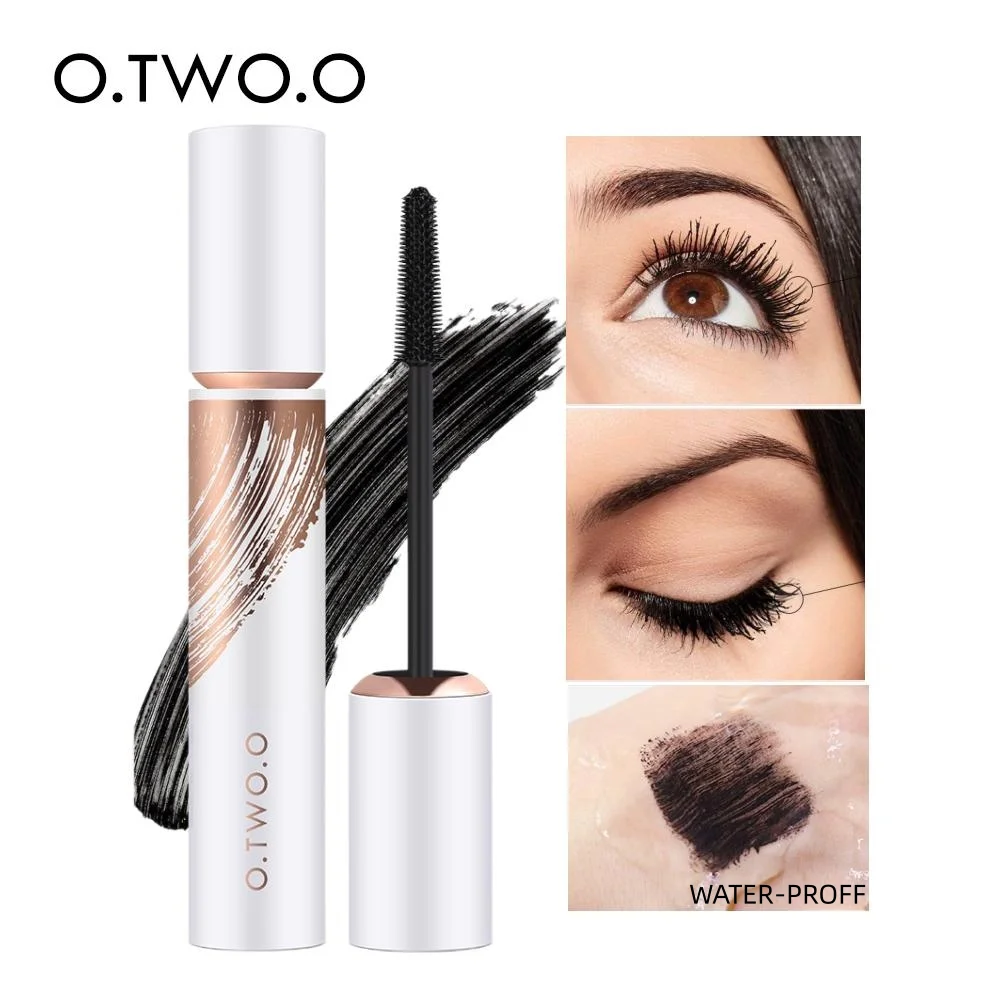 Wholesale O.TWO.O Black Mascara Lengthens Eyelashes Waterproof Long-lasting 4D Silk Fiber Mascara Lashes Extension Makeup