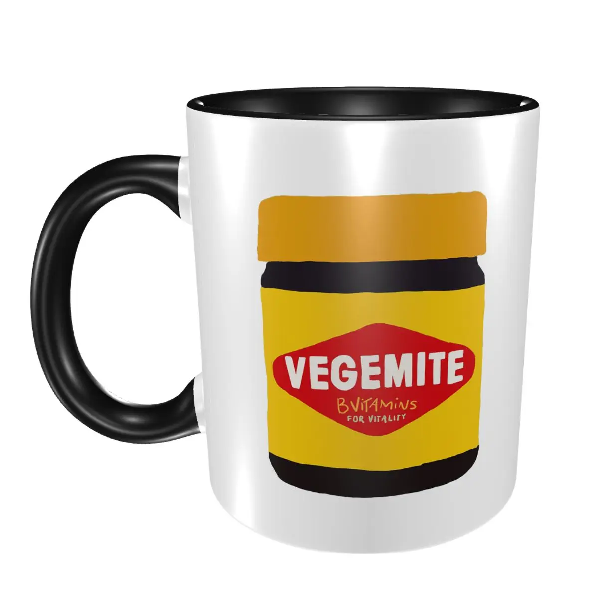 

Кружка Vegemite, забавные керамические кофейные чашки, чайные кружки, чашка для молока, посуда для напитков, подарок для женщины и мужчины