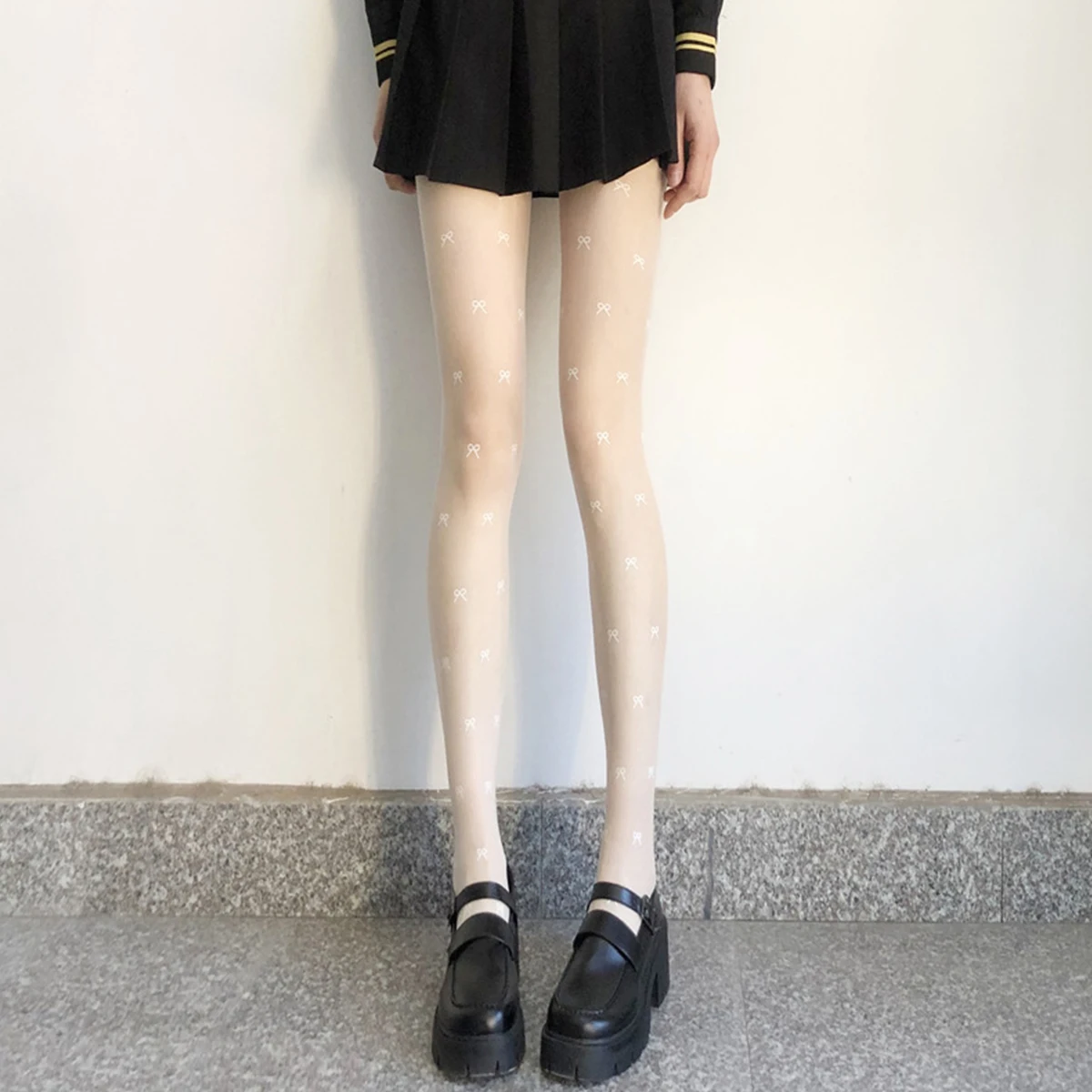 

1pcs large bow printed anti-hook pantyhose