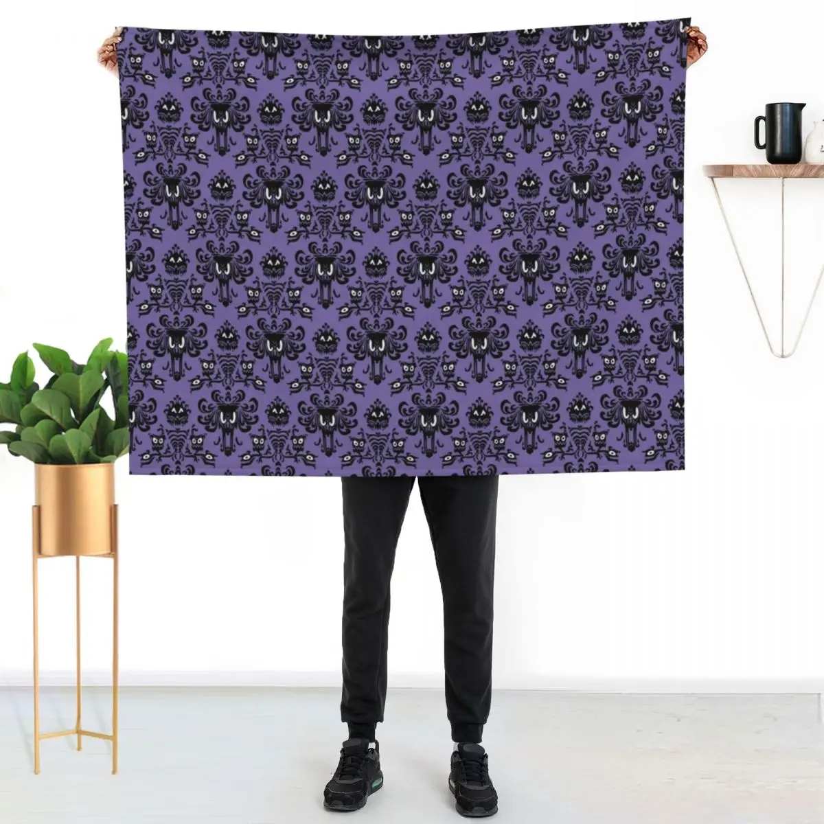 Haunted Mansion Wallpaper Throw Blanket Soft Breathable Blanket for Night Sleeping