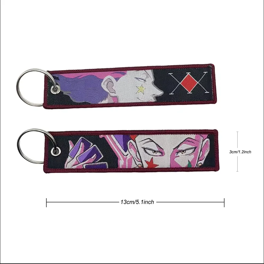 Anime Embroidery Jet Key Tag Key chain Pendant Cartoon Keychains Accessories For bag Key ring Gift Mix wholesale Gifts Halloween