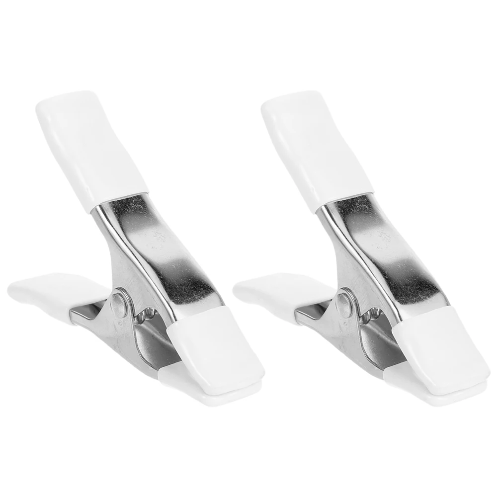 

2pcs 4Inch Spring Clamps with PVC Cover for Photography Backdrop Stand HeavyDuty Small Fixture Clamping Accessories