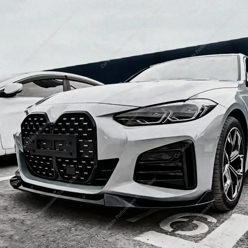 For Bmw G22 G23 G24 G26 Front Bumper Splitter Lip Spoiler Diffuser 420i 430i 430d M440i i4 M50 M Sport 2019-2025 Bodykits Tuning