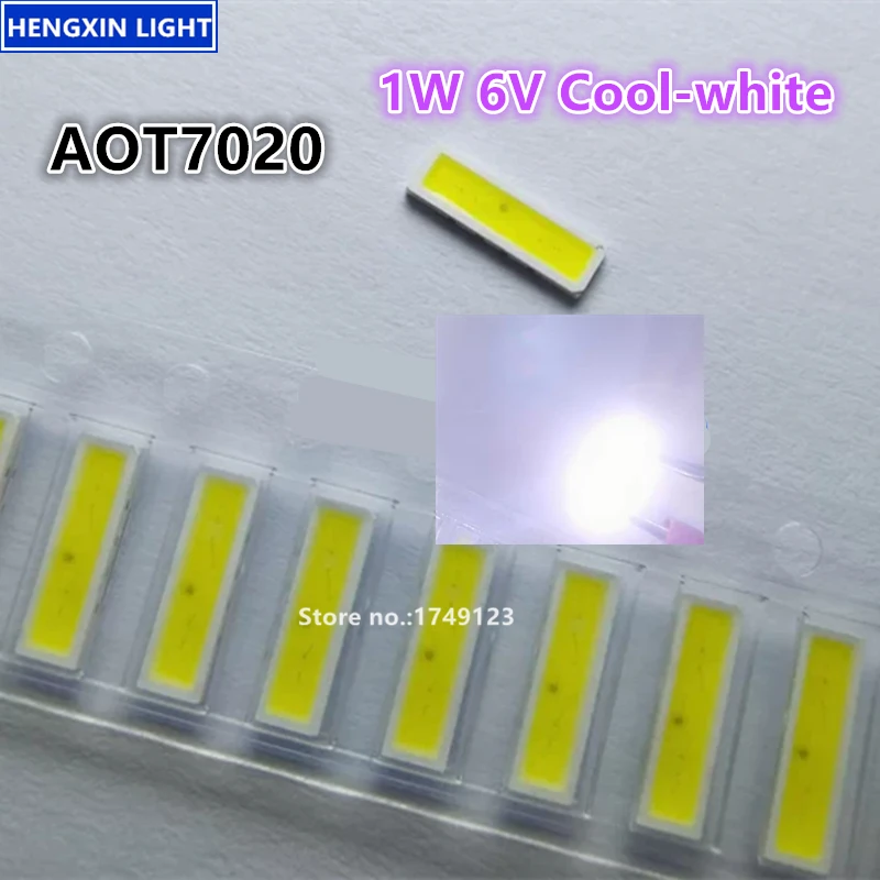 Super Bright AOT7020 LED, 1W 6V Cool-white 7020 Liquid Crystal Backlight Lamp Beads