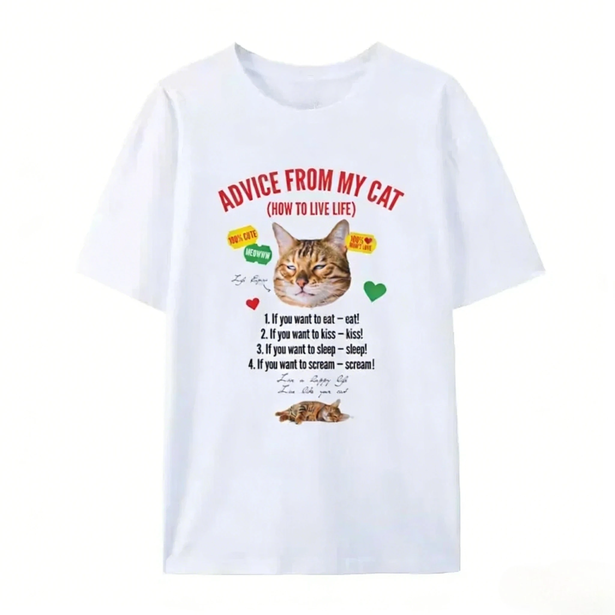 Female Clothing Y2k Cute Funny Cat Kitten Print Women T-shirt Aesthetic Kawaii Graphic Tee Tops Loose Short Sleeve Fashion Shirt