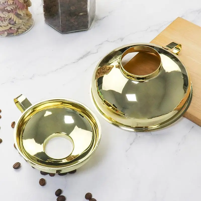 1/2Pcs Large Caliber Stainless Steel Funnel Multi-Purpose Kitchen Canning Funnel For Jam Liquid Food Household Transfer Tools