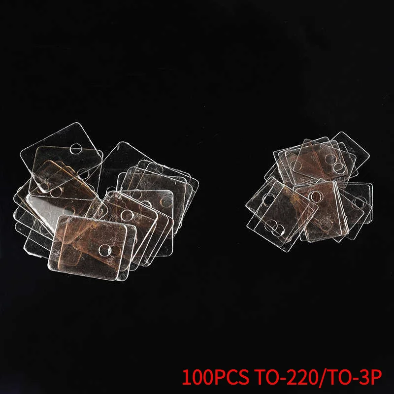 100PCS TO-220/TO-3P Mica Insulation Pad Heat Insulation TO-220/TO-3P Insulation Pads Silicone Mica Sheet Insulation.
