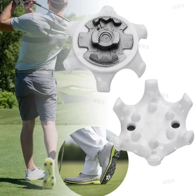 Golf Training Aids Ultra Thin Cleats Pins White Golf Shoe Spikes Golf Supplie Golf Spikes Fast Twist Shoe Spikes Replacement Set