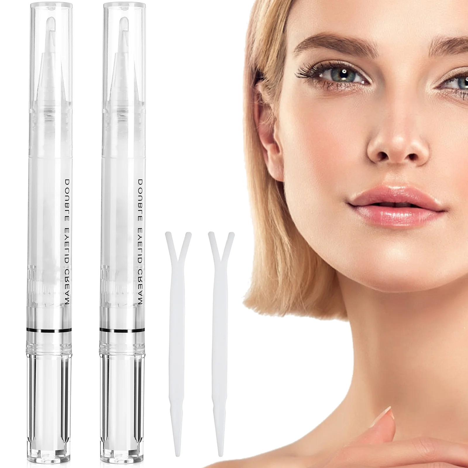 4-set dubbele ooglidvormende crème Onzichtbare waterdichte langdurige lijm voor grote ogen Make-up Pen Ooglidgereedschap Accessoires