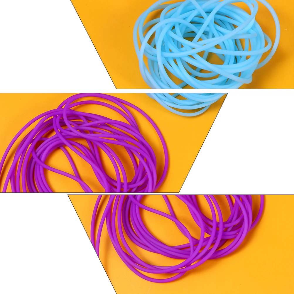 

6 PCS Braided Rope Set Weaving Rubber DIY Hanging Necklace Cord String Bracelet Silicone Man