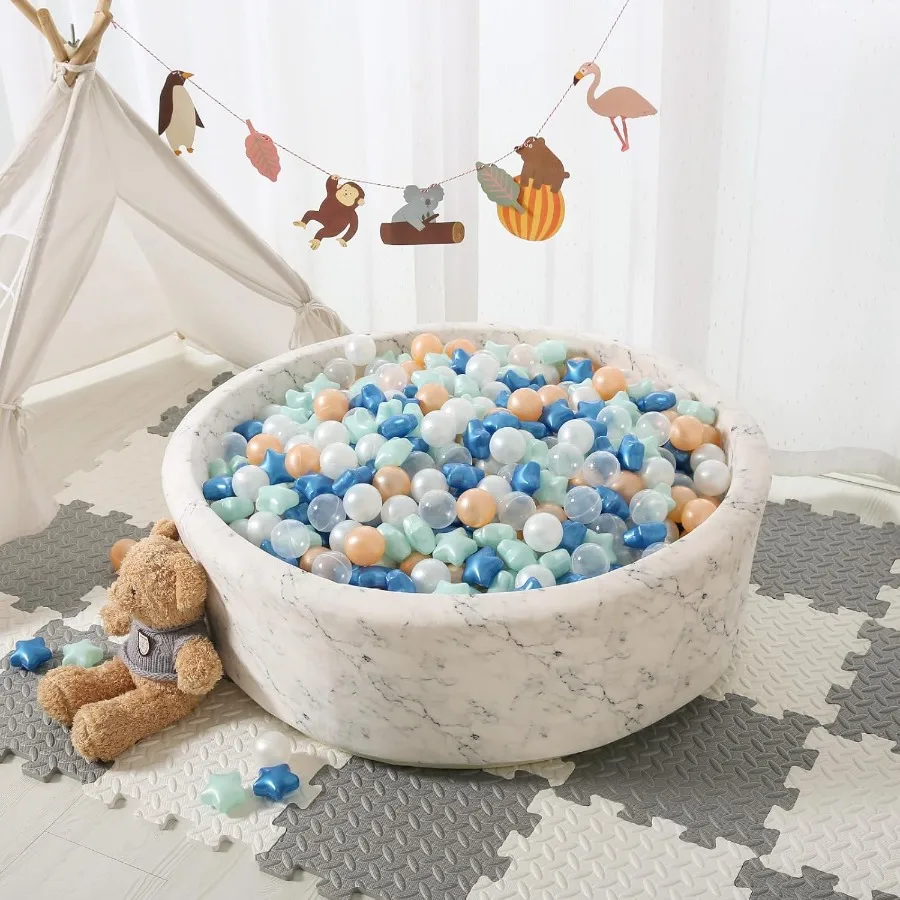 Ball Pit Balls 100pcs Crush Proof Plastic Star Balls 's Toy Balls Macaron Ocean Ball for Birthday Party Tent Games Pool