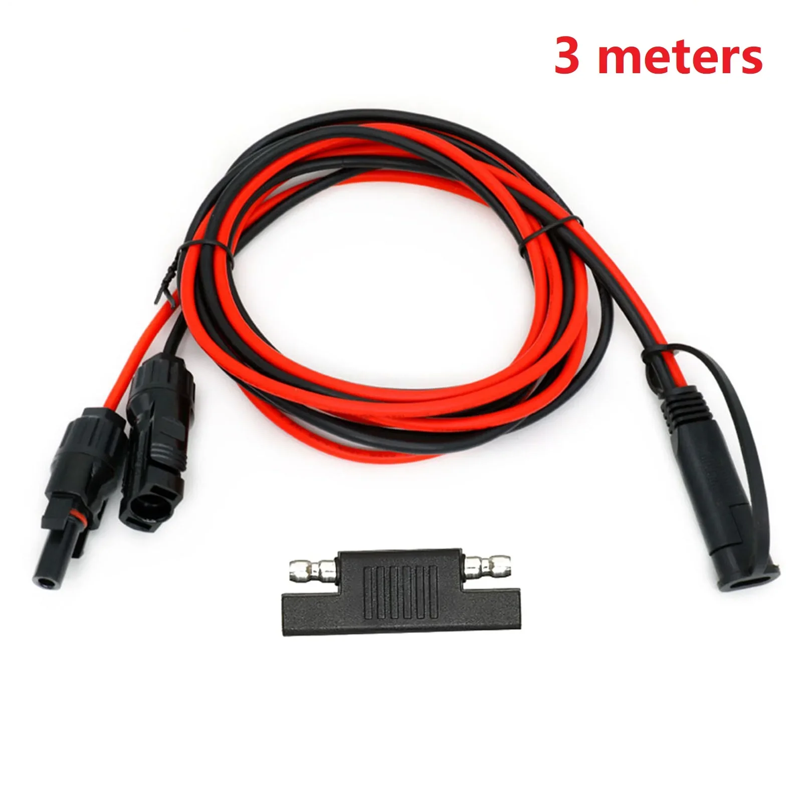 Kabel adaptor PV ke SAE, 2/3/5m dengan adaptor 50A 12AWG kawat IP68 perlindungan untuk Panel surya sepeda motor mobil RV ATV