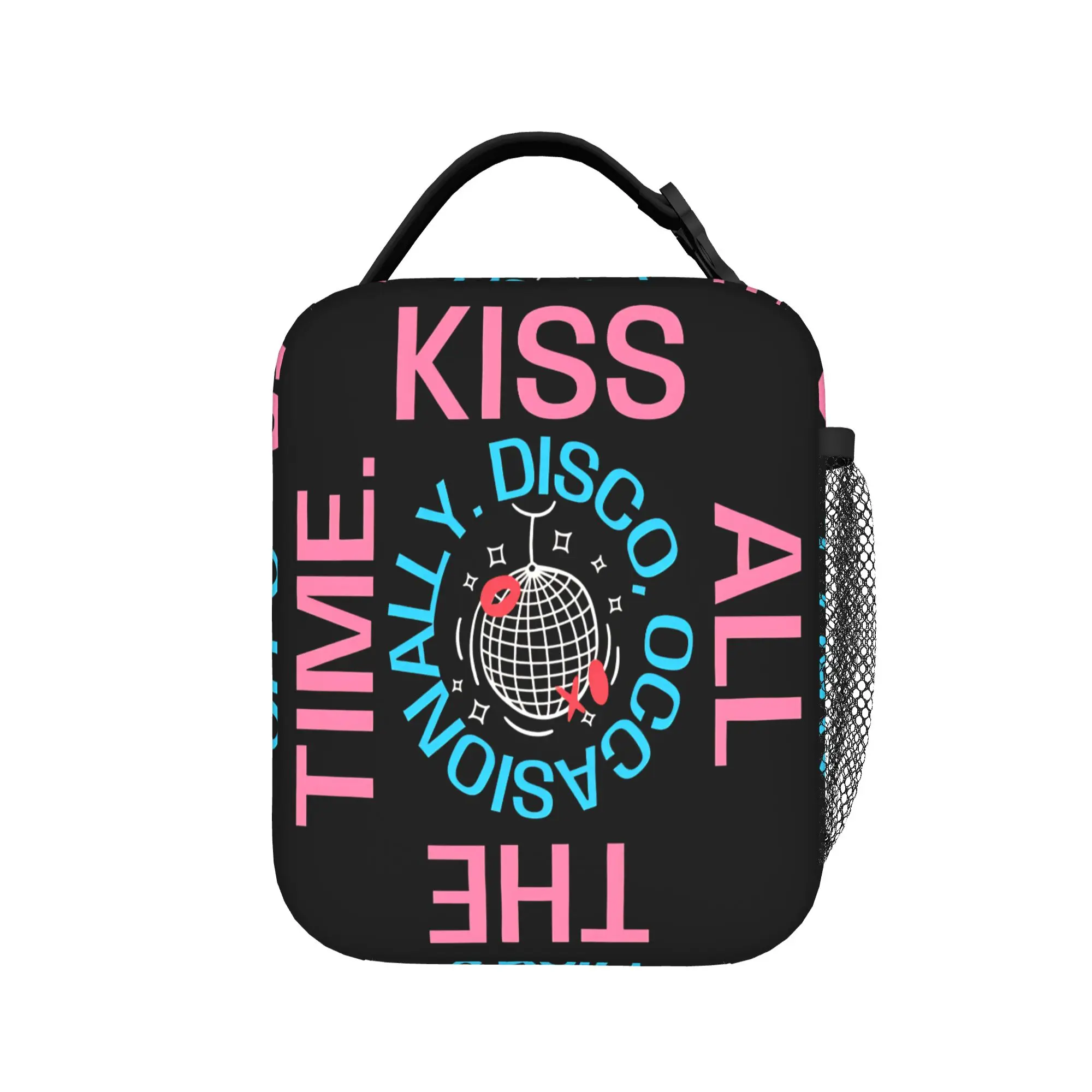 Album Kiss All The Time Lunch Bag For Child  Graphic Lunch Box Outdoor Picnic Cooler Bag Portable Oxford Thermal Tote Handbags