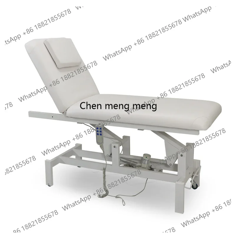 A178Electric 2 Motors Massage Body Beauty Salon Treatment Table White Lash Tattoo Acupuncture Treatment Bed