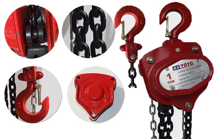 Paranco a catena manuale da palco di marca GSTOYO Paranco a catena con carico a caduta singola