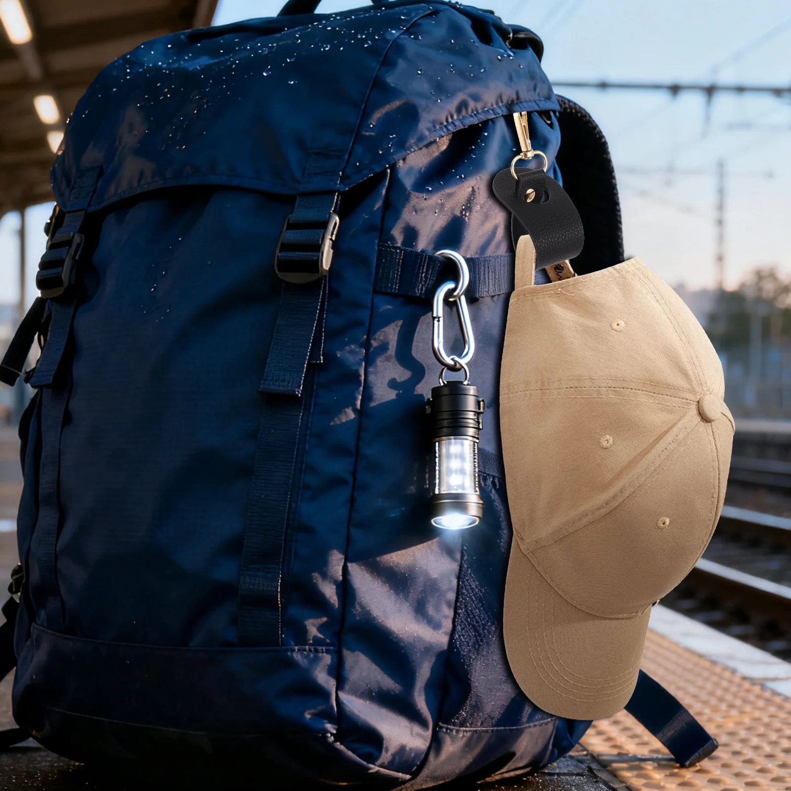 

12Pcs Multi Functional Hat Windproof Clip Lightweight Travel Accessory for Camping Hiking Backpacking Holder Organizer