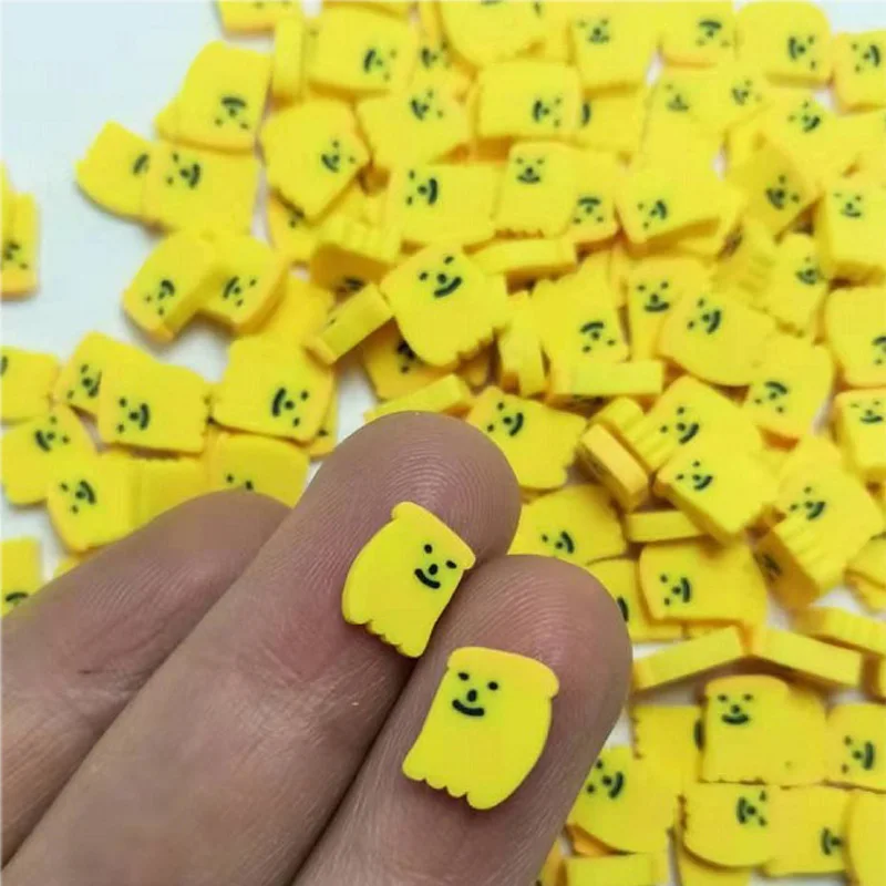 100g Polymer Hot Clay Sprinkles For DIY Craft Making Slime Nail Art Decorations Cartoon Banana Star Clay Slices Phone Decor Home