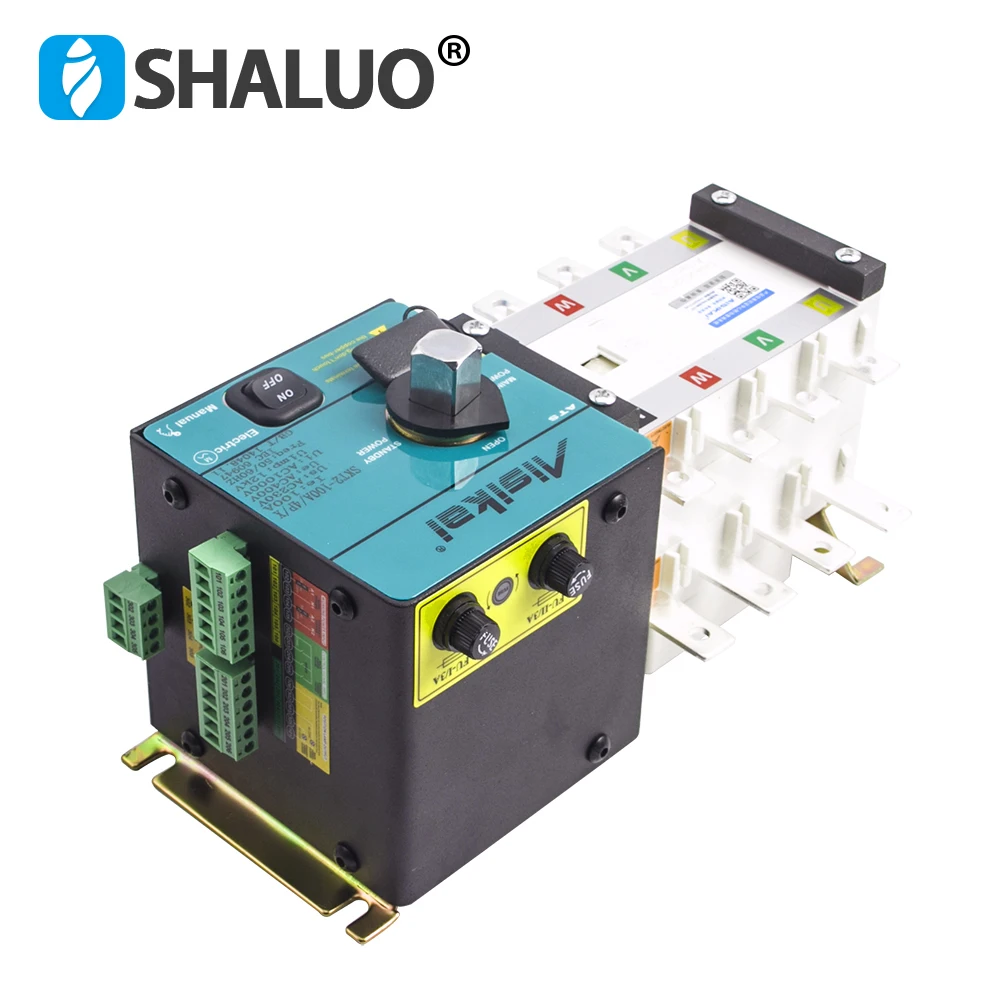 Universal Aisikai ATS Diesel Generator Dual Power Automatic Transfer Switch 4P 100A 63A 80A AMP Electric Generator Parts AC220V