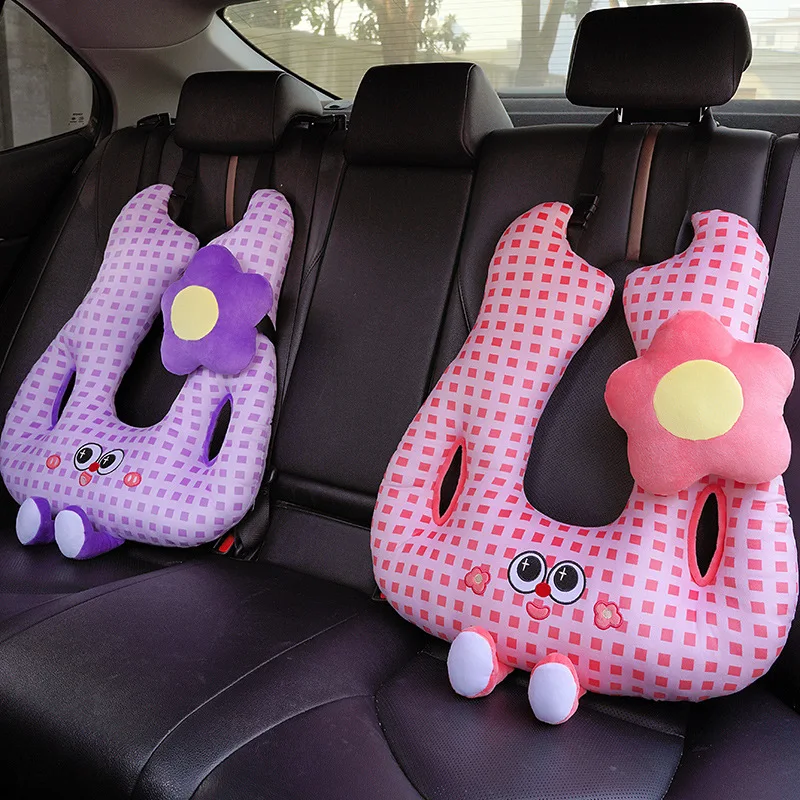 Car Seat Belt Shoulder Cover Car Rear Seat Pillow Anti-Stranglehold Outing Pillow Baby Car Pillow Sleeping Backrest Artifact New