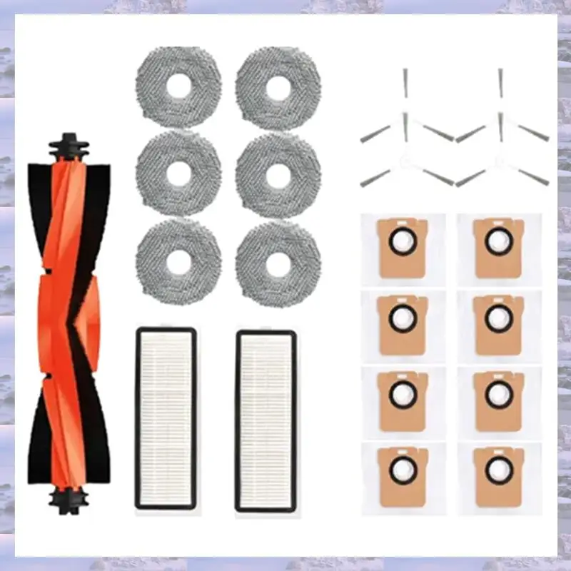 2025-لشاومي روبوت فراغ X20 +/ X20 زائد اكسسوارات كيس لجميع الغبار ممسحة القماش الجانب الرئيسي فرشاة فلتر Hepa استبدال أجزاء